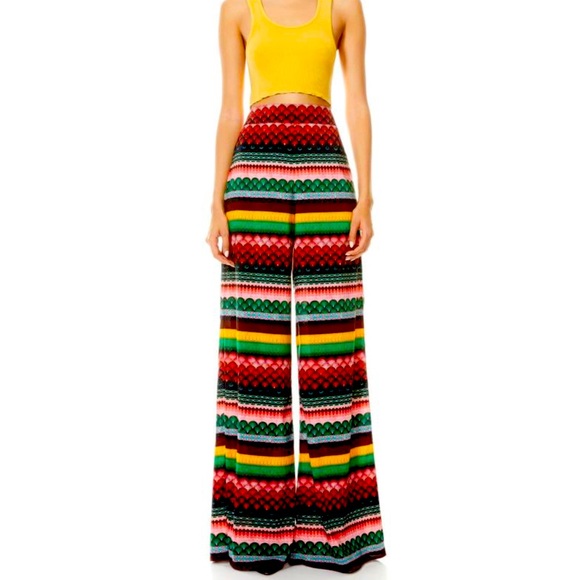 NWT Alice + Olivia Athena High Waited Geo Pants - Picture 2 of 9